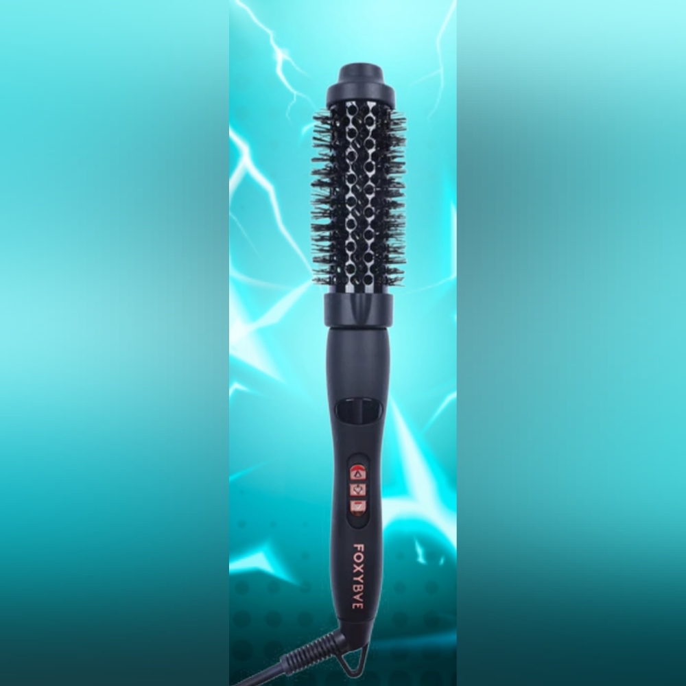 NEW FoxyBae Hottie Hot Round Brush - 1.25" Ceramic Tourmaline Vented Barrel
